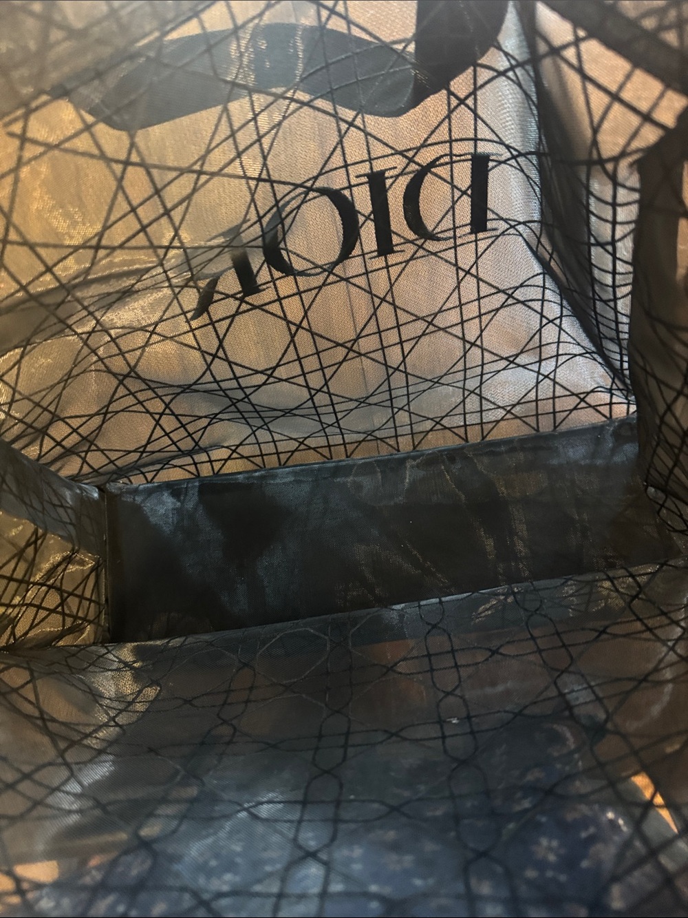 Dior Beauty Black Large, Velvet Handled Tote - Picture 5 of 5